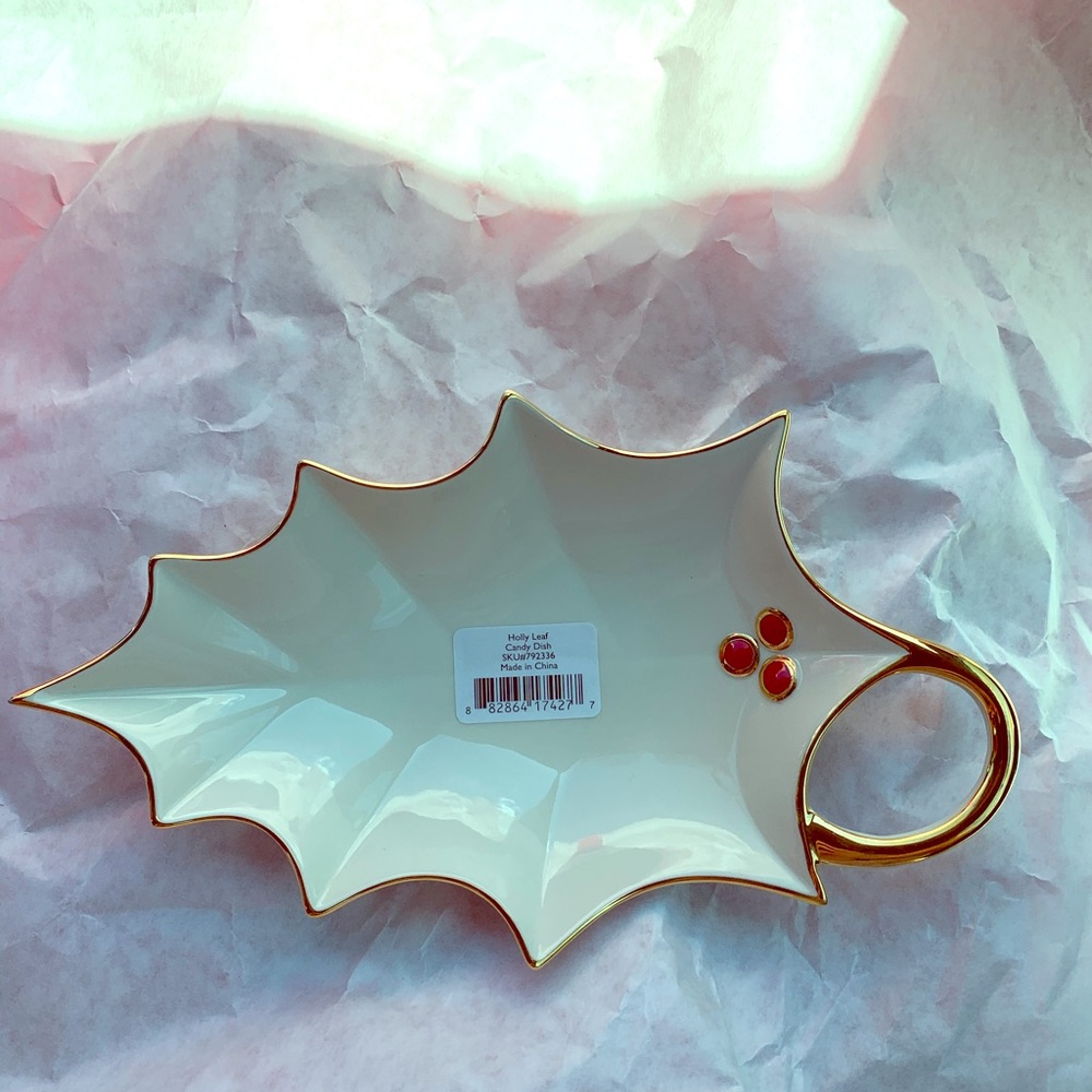 Lenox Holly Leaf Candy Dish